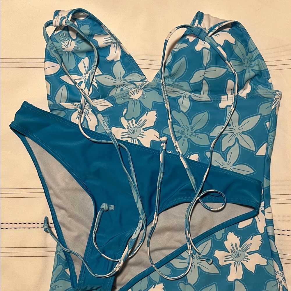 Floral Blue tankini Set